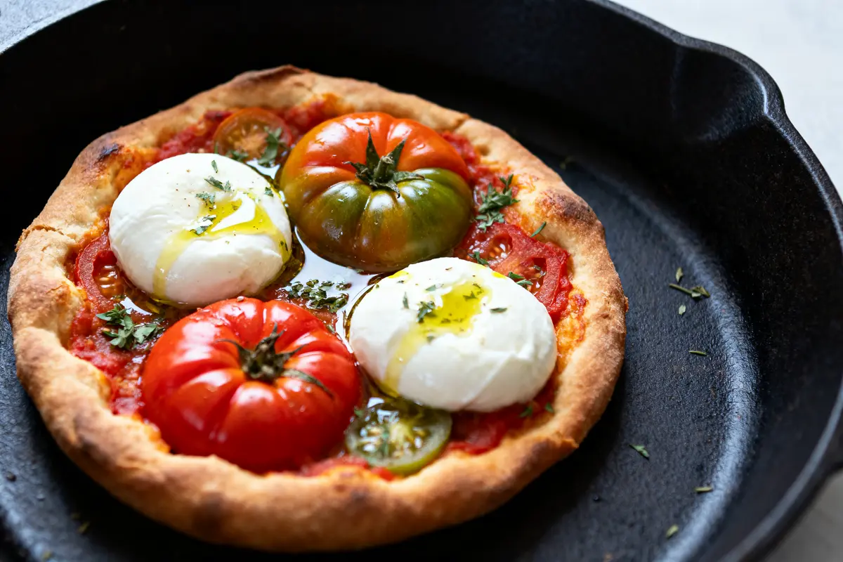 Tarte tomate mozza colorée : Recette facile à faire !