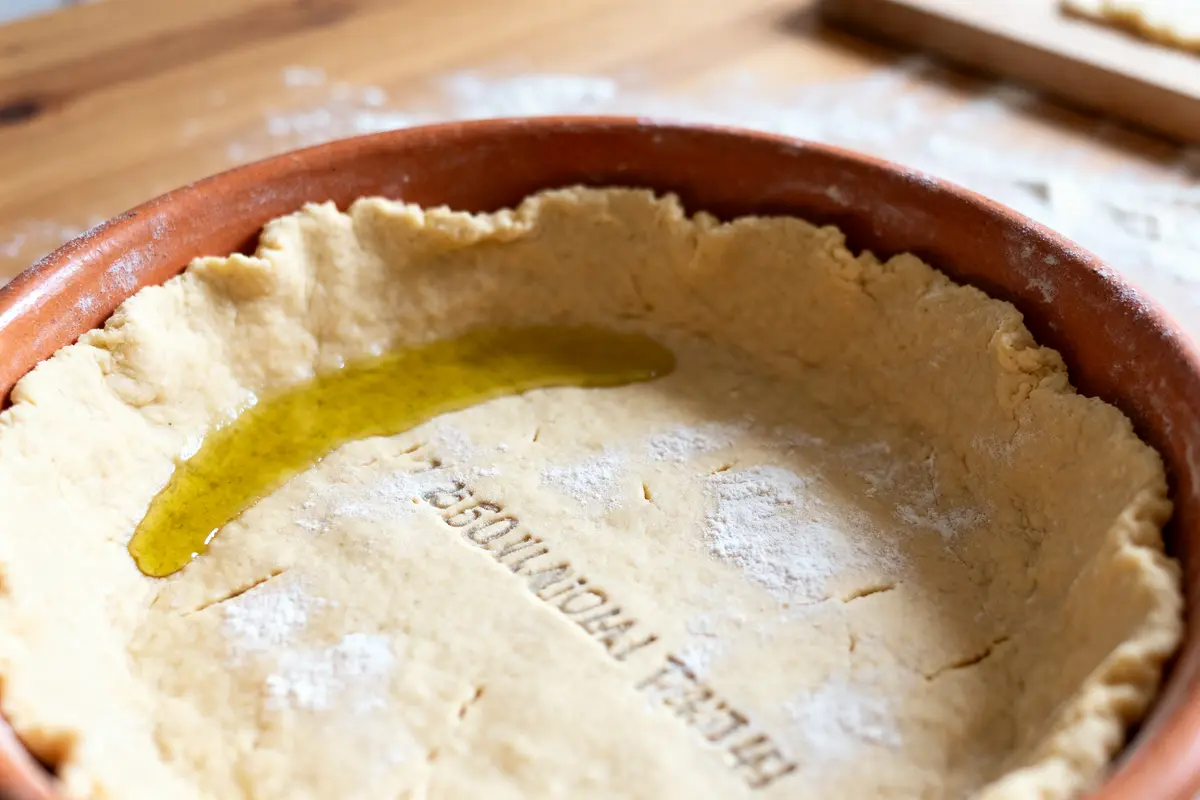 Pâte à tarte huile olive : Recette facile, légère et savoureuse