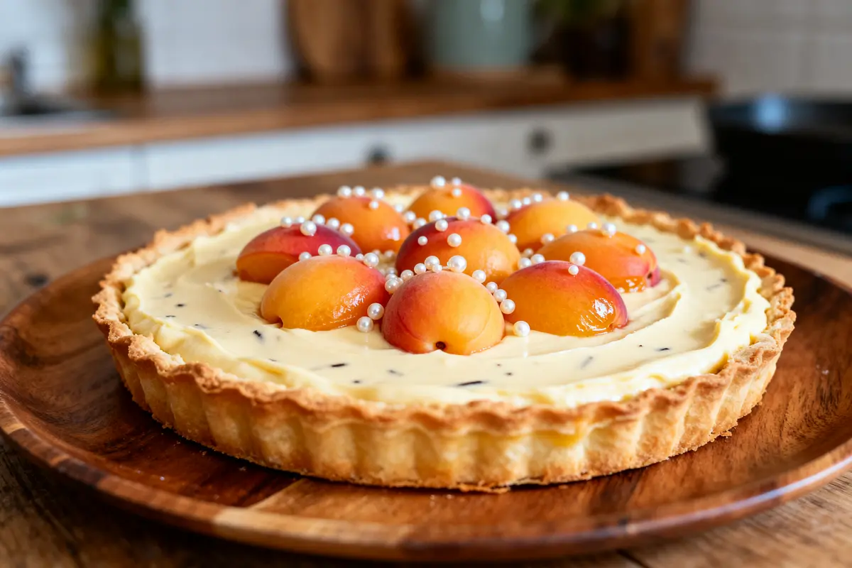 Tarte aux abricots crème pâtissière facile et gourmande