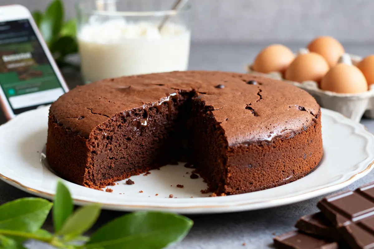 Gâteau chocolat sans beurre ultra moelleux et facile à faire