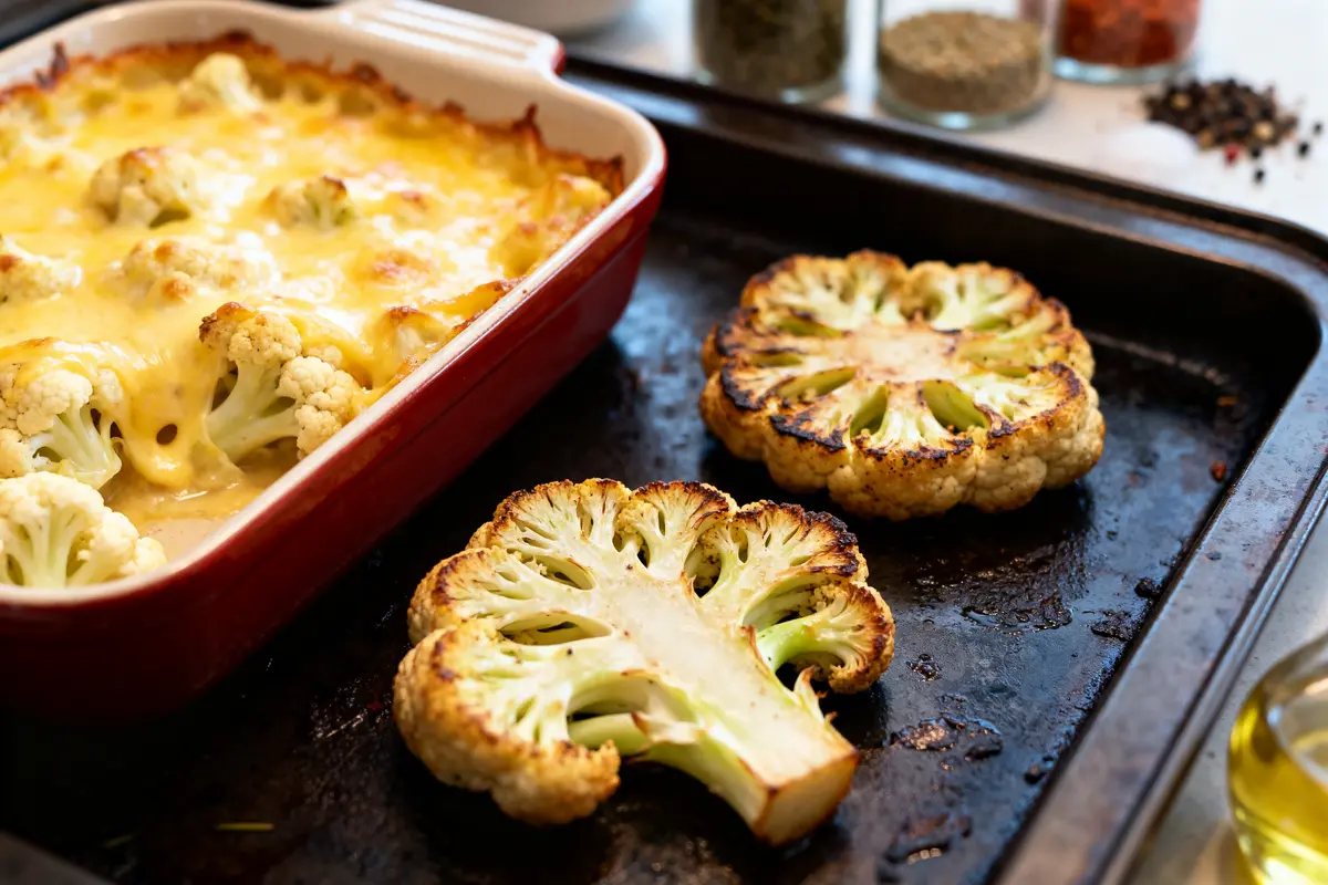 Gratin et steaks de chou-fleur grillés, parfaite recette de chou-fleur pour un repas savoureux