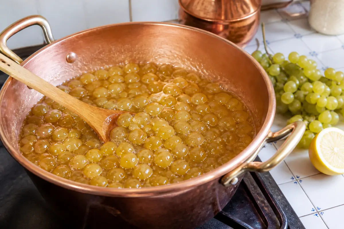 Confit de raisin blanc facile : Recette rapide sans pectine