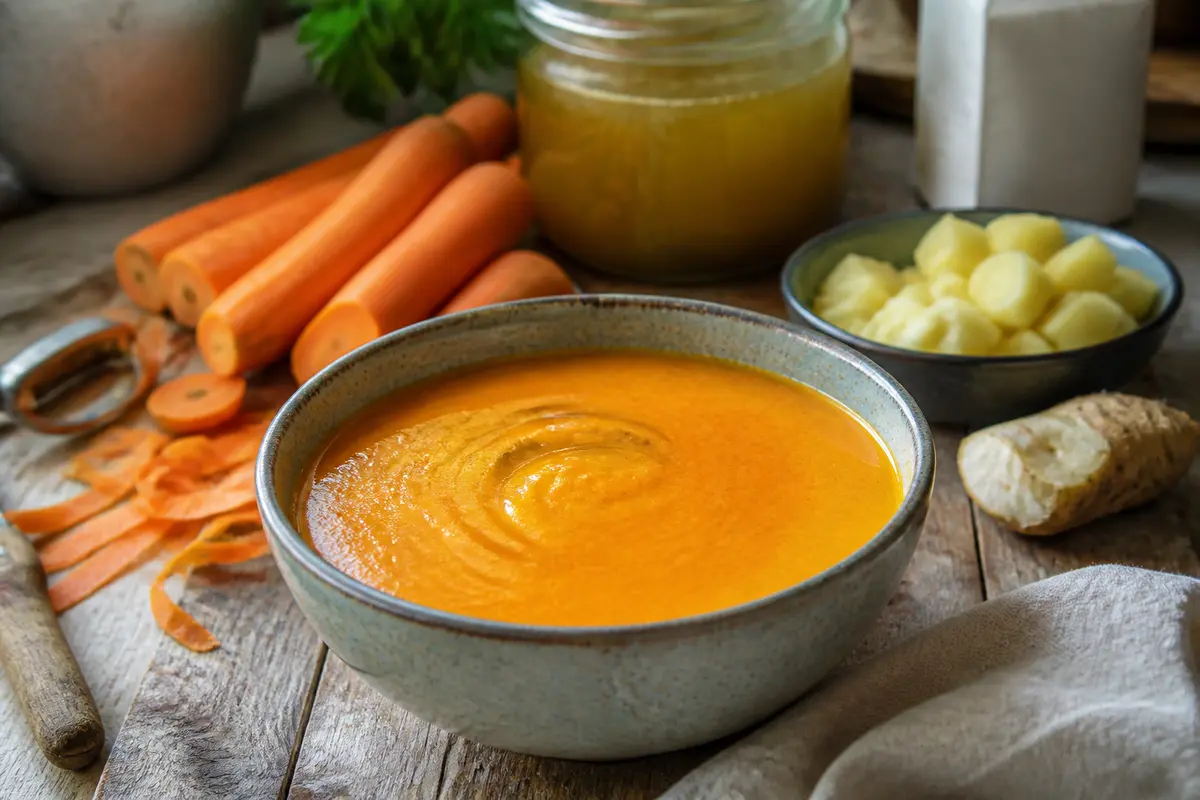Velouté de carotte détox au cumin et lait de coco : Recette facile