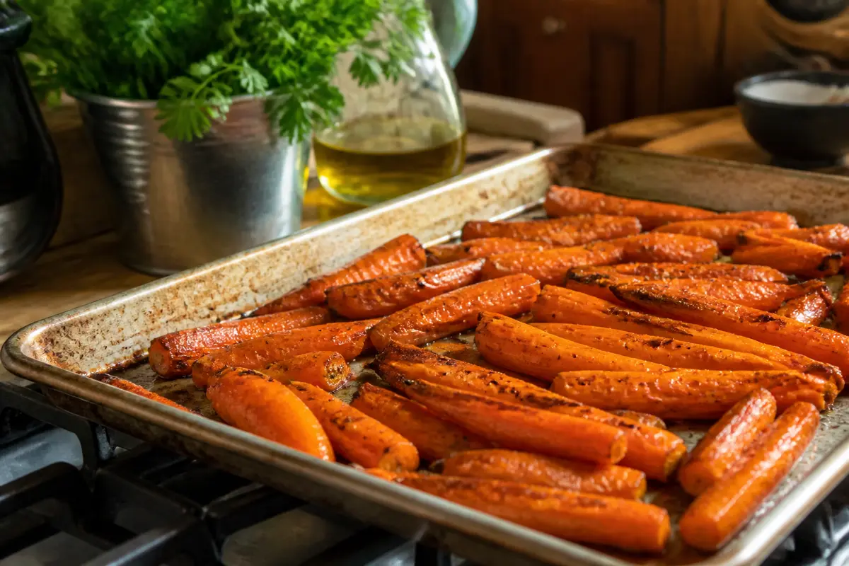Carottes rôties au four : Recette facile, miel &amp; épices